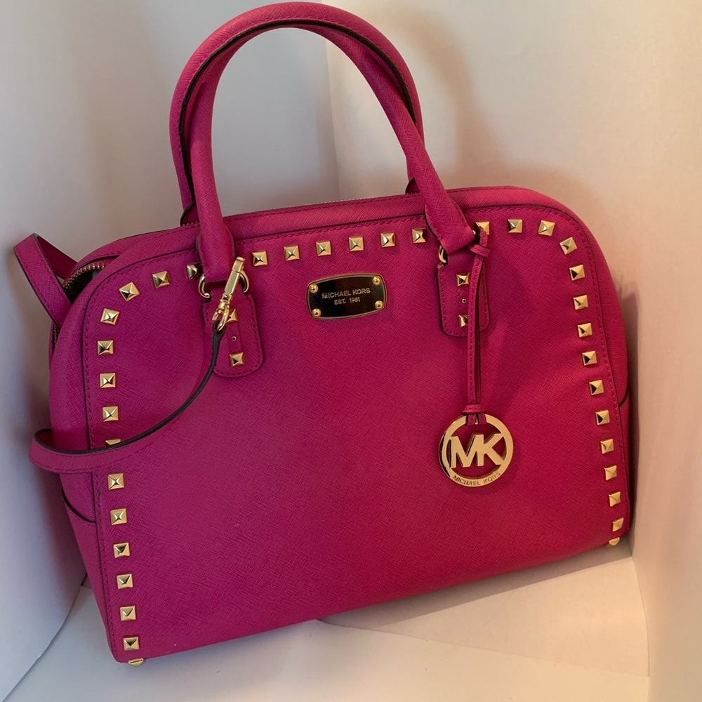 Michael Kors Saffiano studded handbag